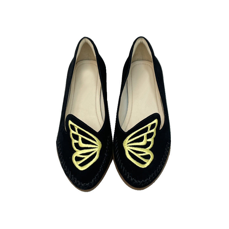Damen Ballerinas mit filigranem Schmetterlingsdesign