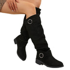 Damen modische Overknee-Stiefel aus Wildleder R&B