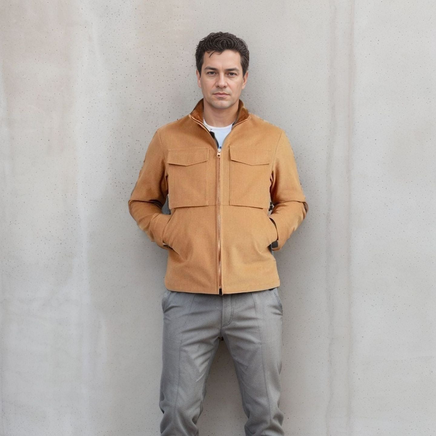 Herren Utility-Jacke mit praktischen Taschen und modernem Design R&B