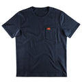 Herren nan klassisches Rundhals-T-Shirt mit Brusttasche und verstärktem Saum R&B