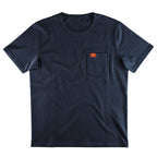 Herren nan klassisches Rundhals-T-Shirt mit Brusttasche und verstärktem Saum R&B