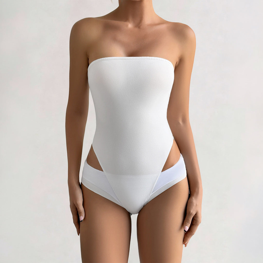 Damen Bandeau-Bodysuit aus elastischem Material mit figurfreundlichem Schnitt R&B