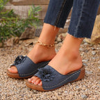 Damen Freizeit-Sandalen mit floralem Design