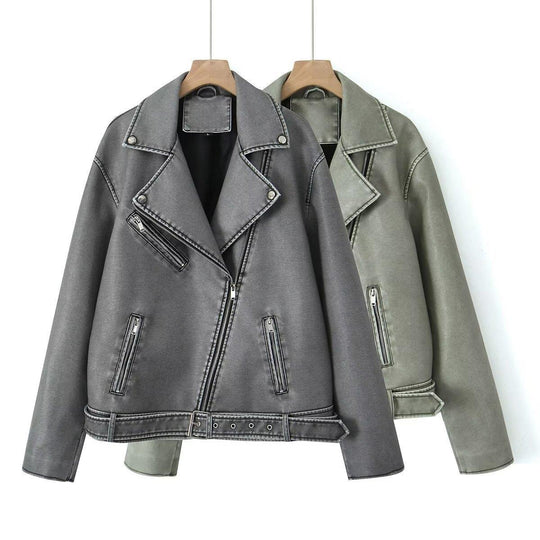 Damen Bikerjacke im Vintage-Stil R&B