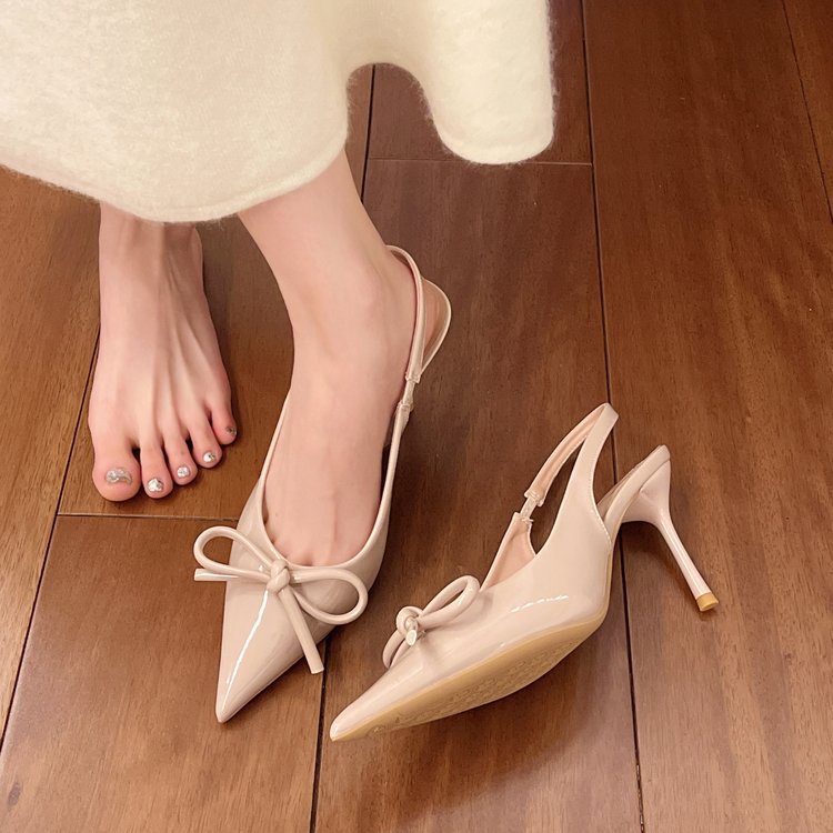 Damen elegante Slingback-Pumps mit Schleifen-Detail R&B