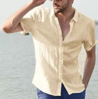 Herren Leichtes Leinenhemd R&B