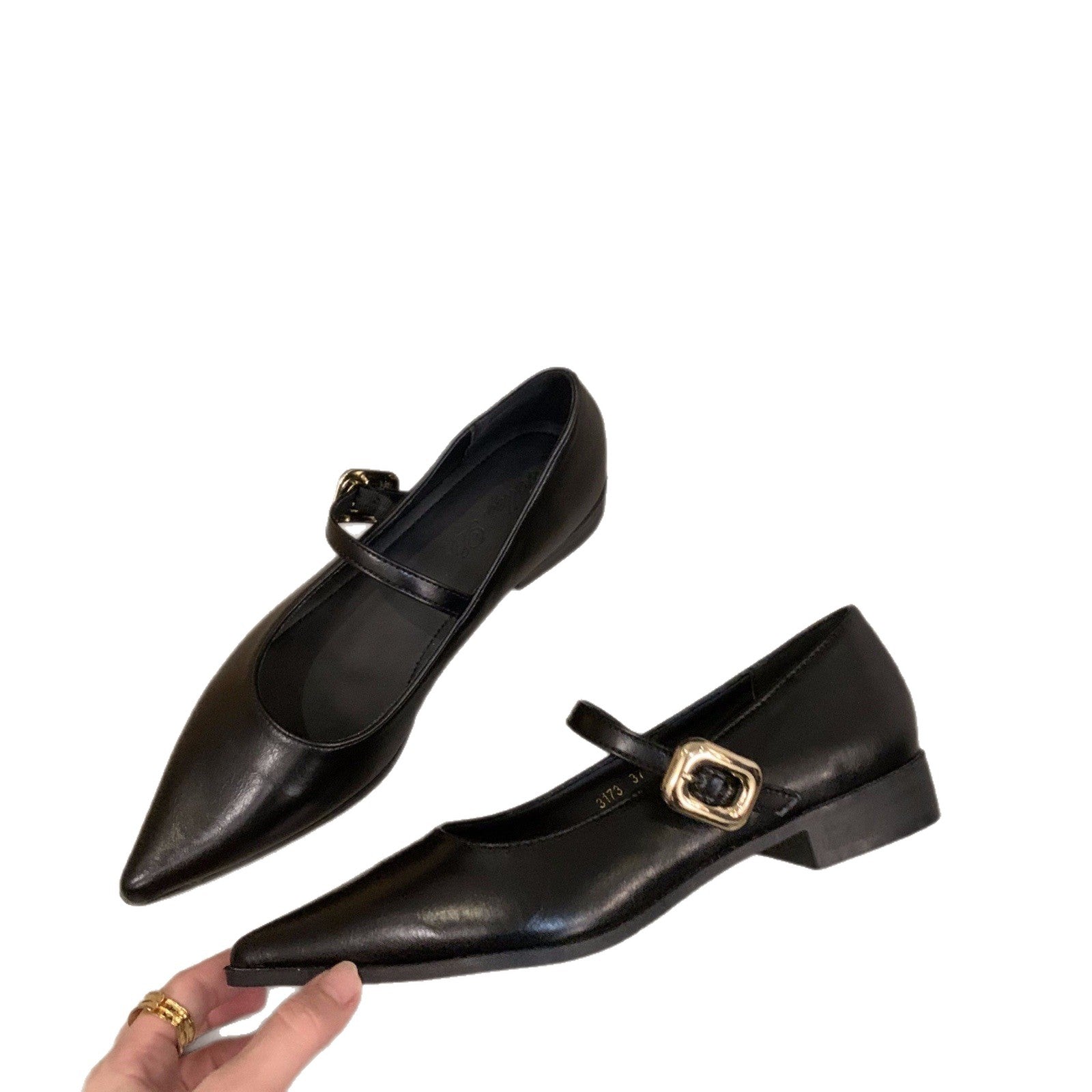 Damen elegante Ballerinas mit modischem Riemchen und komfortablem Fußbett EB