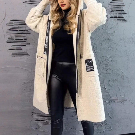 Damen Kuschelige Teddyjacke mit praktischen Taschen R&B