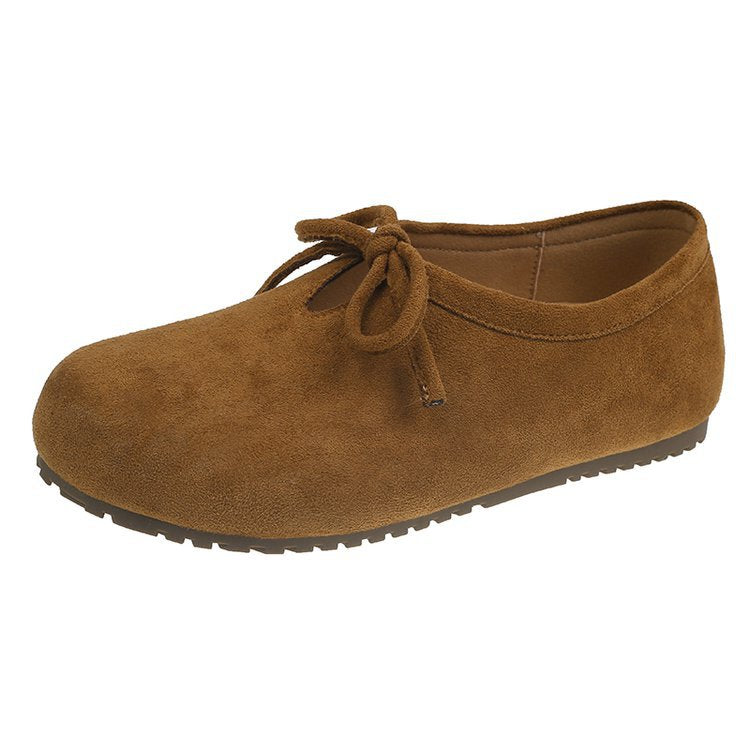 Damen bequeme Filzschuhe mit dekorativem Schnürdetail R&B