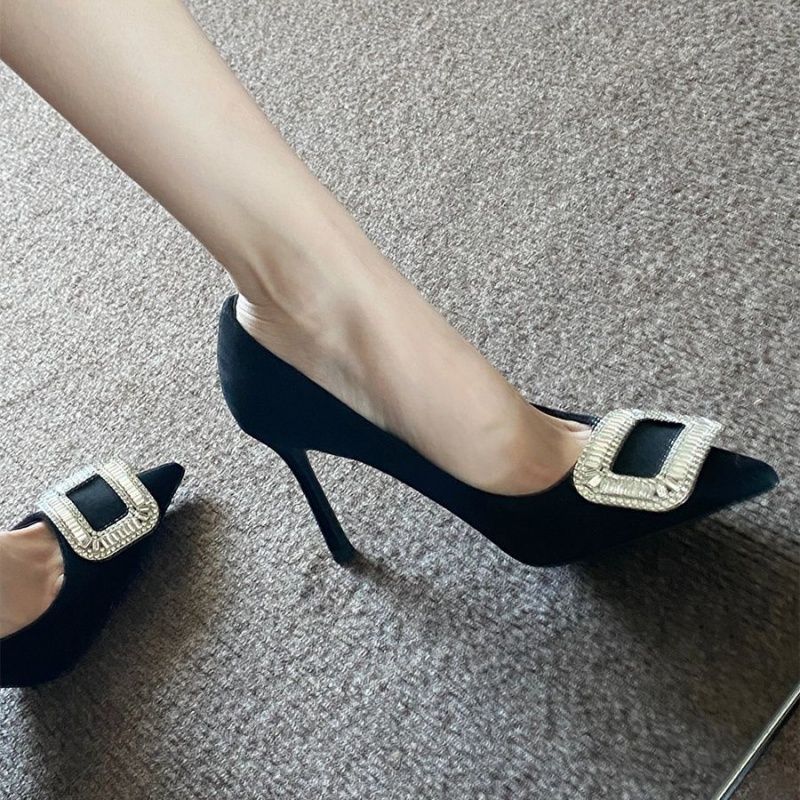 Damen elegante High Heel Pumps mit glamourösem Strassakzent R&B