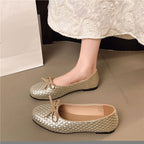Damen Ballerinas mit zierendem Schleifendetail und elegante GewR&Bestruktur R&B