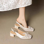 Damen Slingback-Ballerinas mit raffiniertem Netzdesign und weichem Fußbett EB