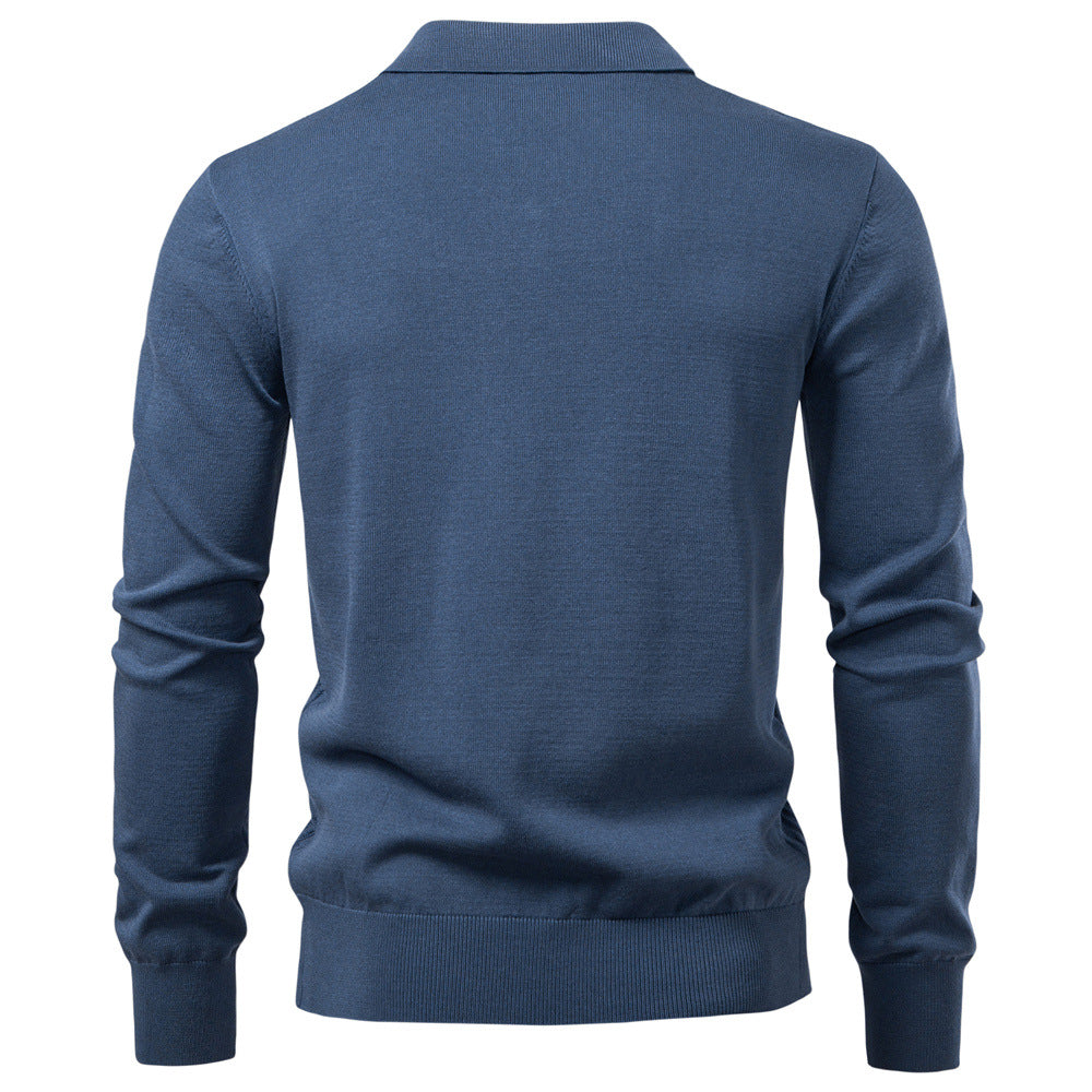 Herren Pullover mit V-Ausschnitt und strukturiertem Design