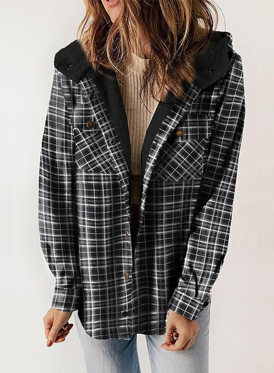 Damen Flanelljacke mit Fleecefutter R&B