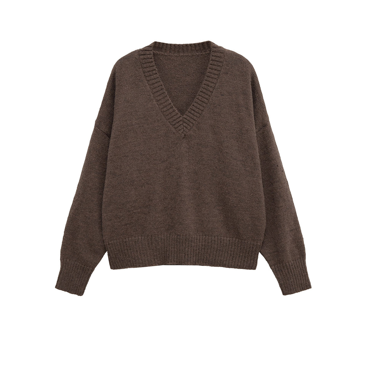 Damen lässiger V-Ausschnitt Pullover R&B
