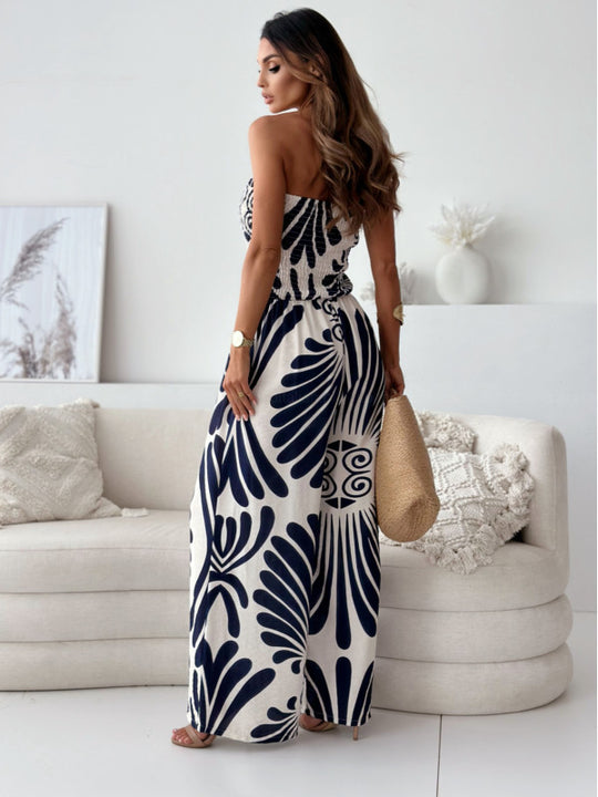 Damen Sommer Jumpsuit mit floralem Design R&B