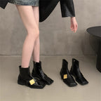 Damen elegante Stiefeletten mit modischer Schnallenverzierung R&B