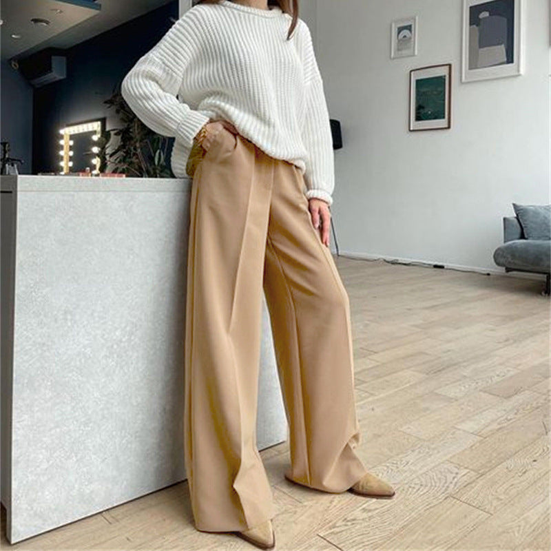Damen Weite Palazzo-Hose mit eleganter Taillierung und modischem Schnitt R&B