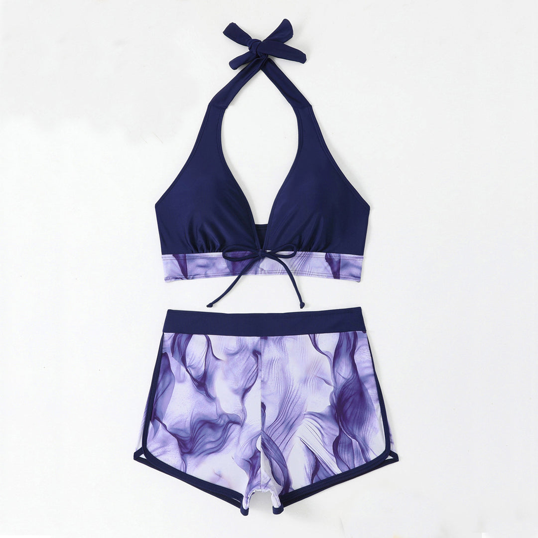 Damen Triangel-Bikini Set mit kurzer Hose R&B