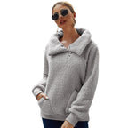 Damen Fleecejacke mit hohem Kragen und praktischen Taschen R&B