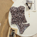 Damen Bandeau-Badeanzug mit hohem Taillenschnitt R&B