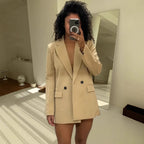 Damen Modischer Oversized Blazer R&B
