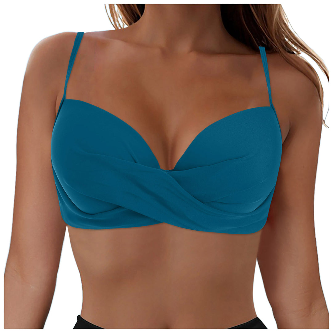 Damen Elegantes Bikinioberteil mit Wickeldesign R&B