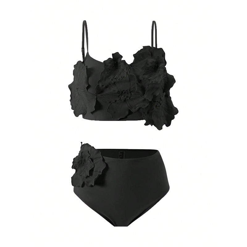 Damen Floral Bikini mit voluminösem Blüten-Design R&B