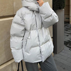 Damen Pufferjacke mit hohem Kragen und seitlichen Eingrifftaschen R&B