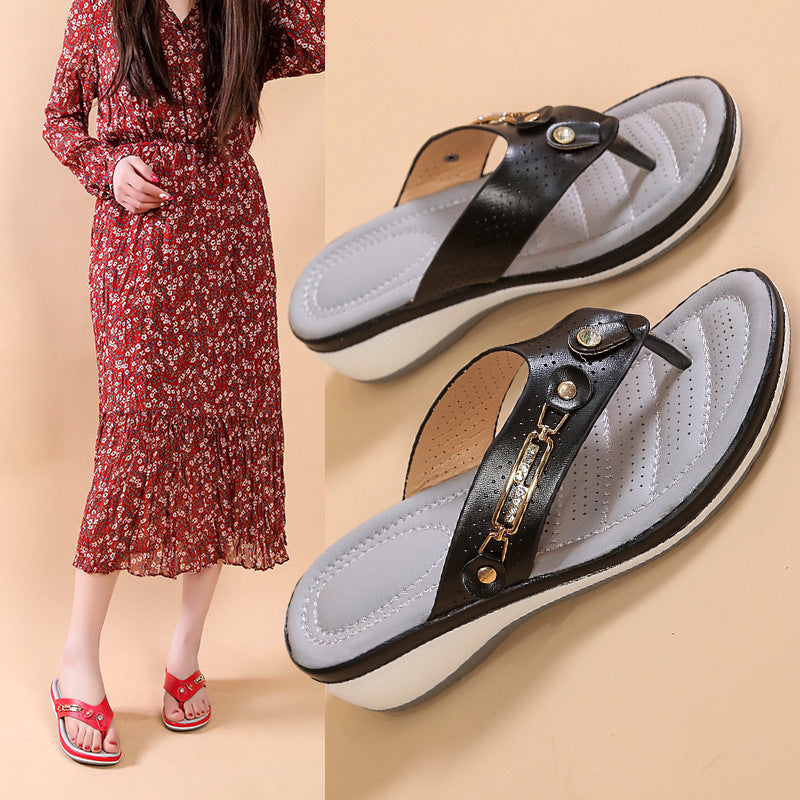 Damen Komfortable Zehentrenner-Sandalen mit ergonomischem Design