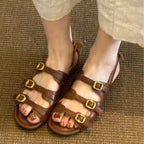 Damen Sandalen mit verstellbarem Riemchen-Design und komfortablem Fußbett R&B