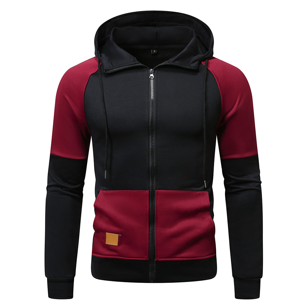Herren sportlicher Kapuzenpullover mit einzigartigem Farbblock-Design R&B