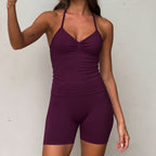 Damen Sportliches Bikini-Set mit verstellbaren Trägern und elastischem Bund R&B