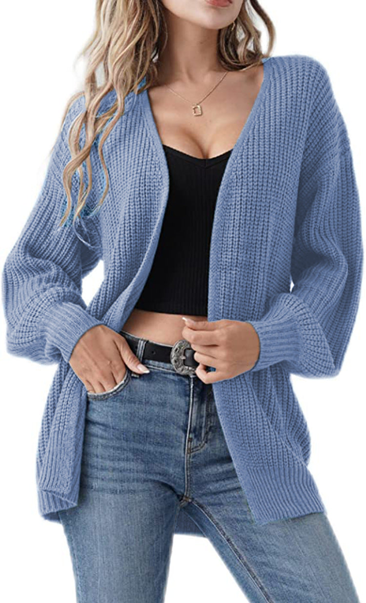 Damen Strickjacke mit offenen Kanten und luftiger Maschenstruktur R&B