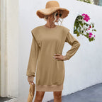 Damen Sweatkleid mit lässigem Schnitt und oversized Schultern R&B