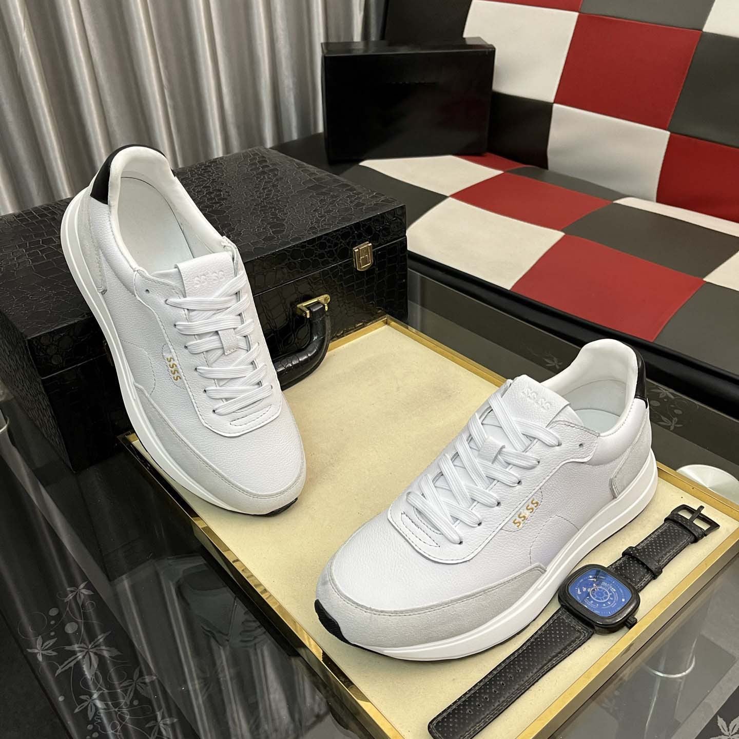 Damen Hochwertige Sneakers mit eleganter Prägung und atmungsaktivem Obermaterial R&B