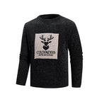 Herren Rundhalspullover mit kreativem Grafikdesign