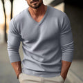 Herren V-Ausschnitt Pullover mit strukturiertem Design und komfortablem Schnitt