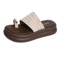 Damen Stylish Zehentrenner-Sandalen mit komfortabler gepolsterter Sohle und dekorativem Riemen R&B