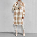 Damen Kuschelige Karojacke R&B