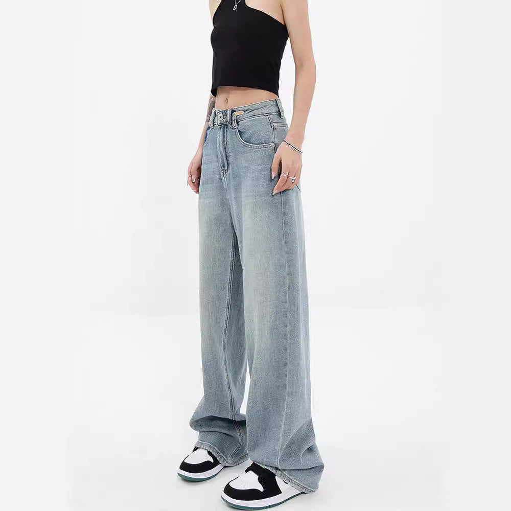 Damen Weite High-Waist Jeans im lässigen Schnitt R&B