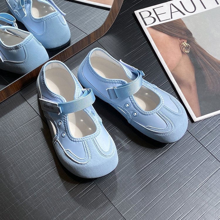 Damen bequeme Freizeitschuhe mit praktischem Klettverschluss und atmungsaktiver Oberflächenstruktur R&B
