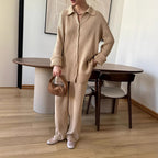 Damen Bequemes Strick-Ensemble aus weicher Baumwolle R&B