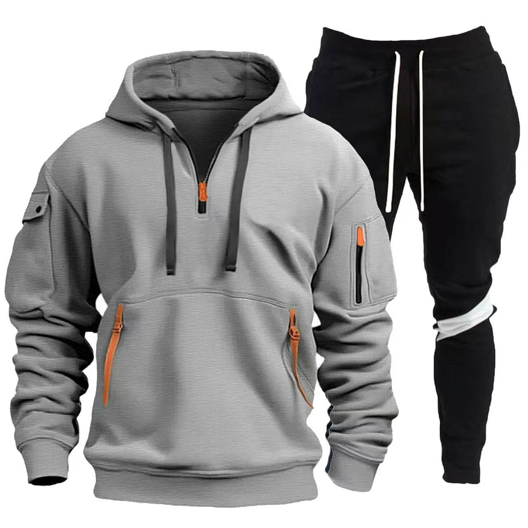 Herren Sportliche Hoodie- und Jogginghosen Kombination R&B