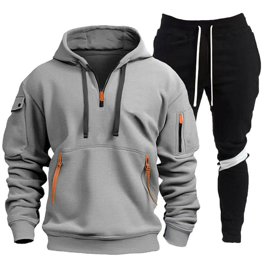 Herren Sportliche Hoodie- und Jogginghosen Kombination R&B