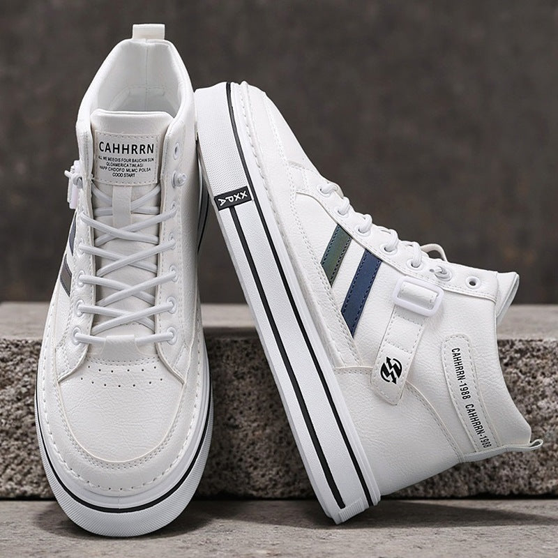 Damen modische High-Top Sneakers aus hochwertigem Leder mit trendigem Design R&B
