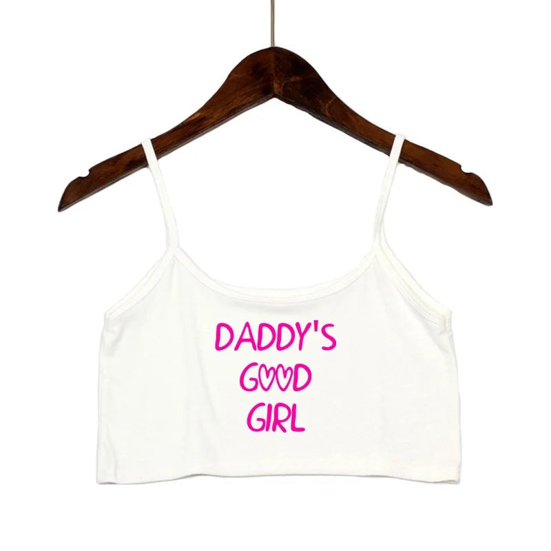 Damen modisches Crop-Top mit verzierten Trägern R&B