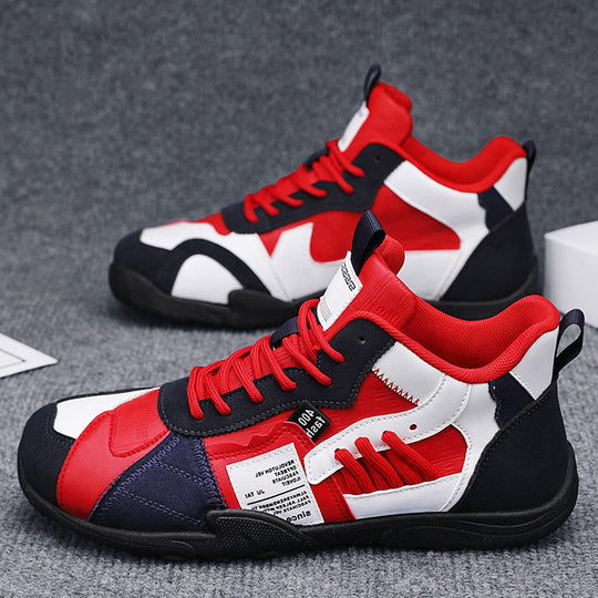 Damen Sportliche High-Top Sneakers mit robuster Profilsohle und atmungsaktiven Einsätzen R&B