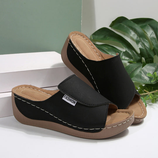 Damen Wedge-Pantoletten mit bequemem Fußbett und modischem Design R&B
