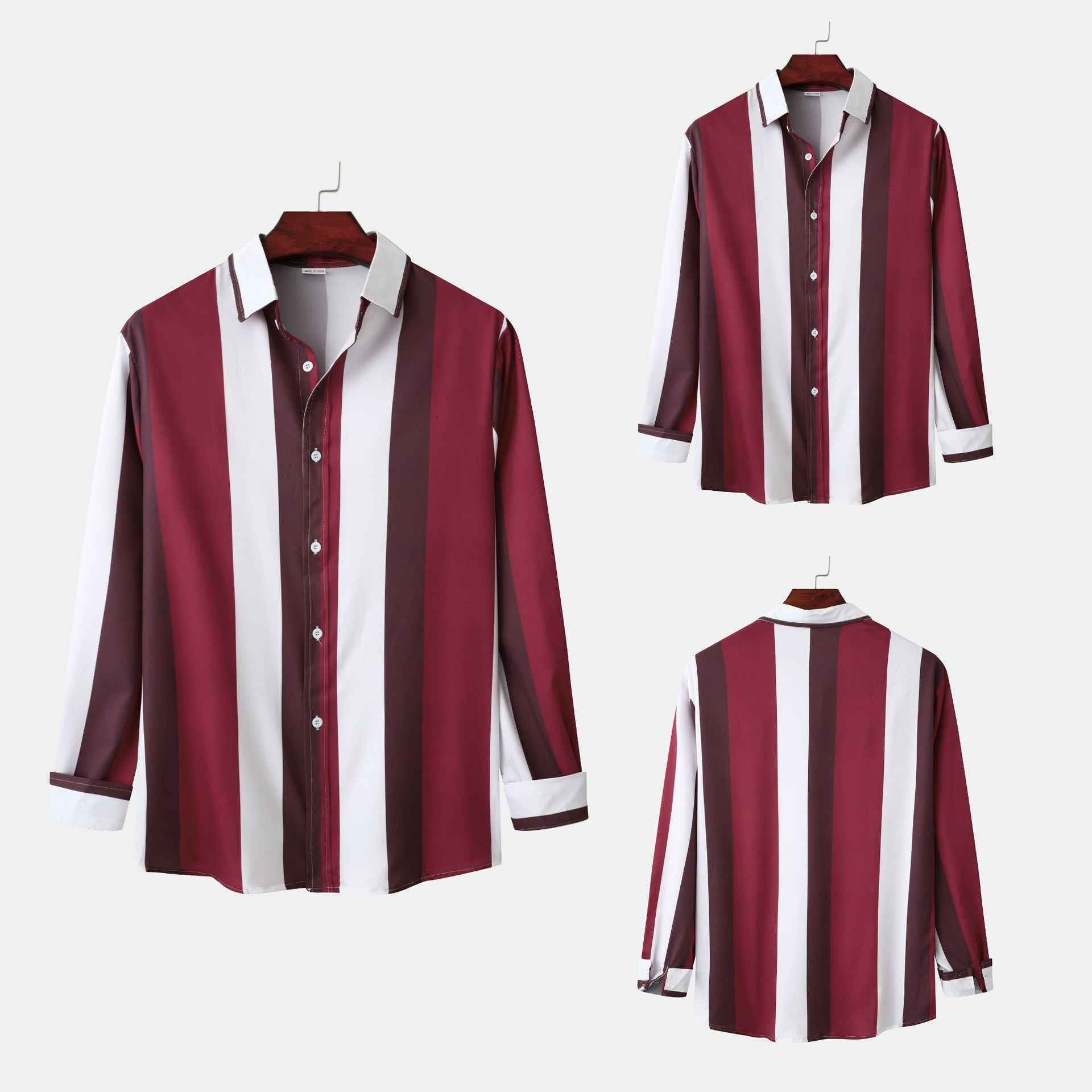 Herren Langarmhemd mit modernem Streifen-Design und komfortabler Passform